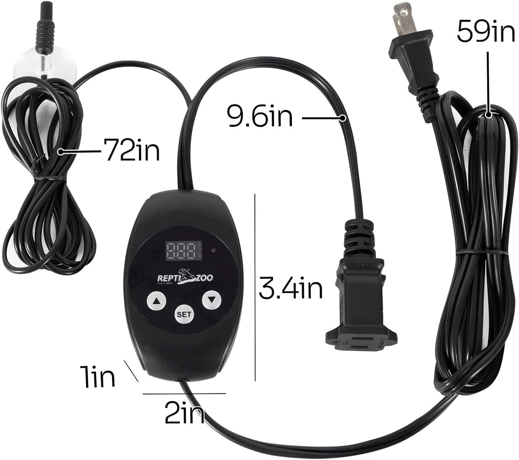 Reptile Thermostat PID Dimming Controller Digital Heat Lamp Temp Control 300W