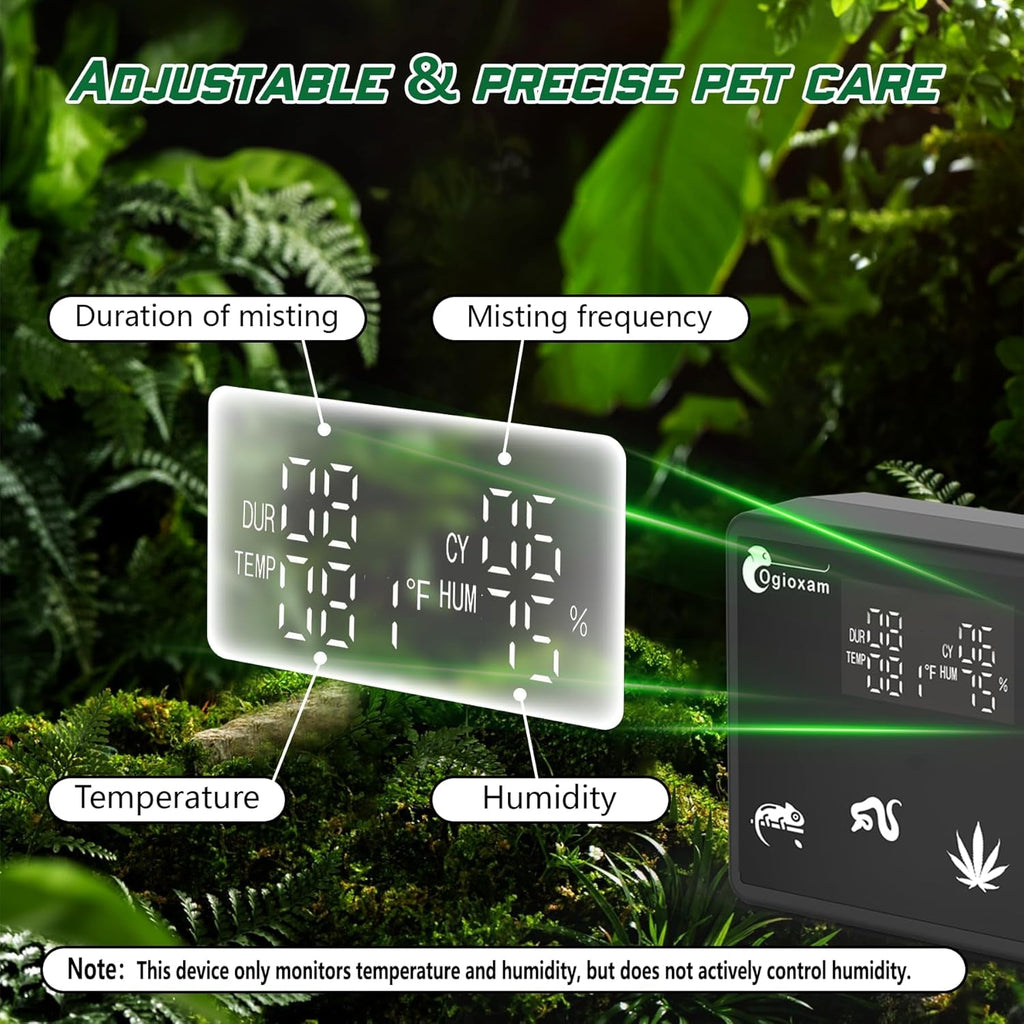 Automatic Reptile Mister System Smart Humidifier Timer Terrarium