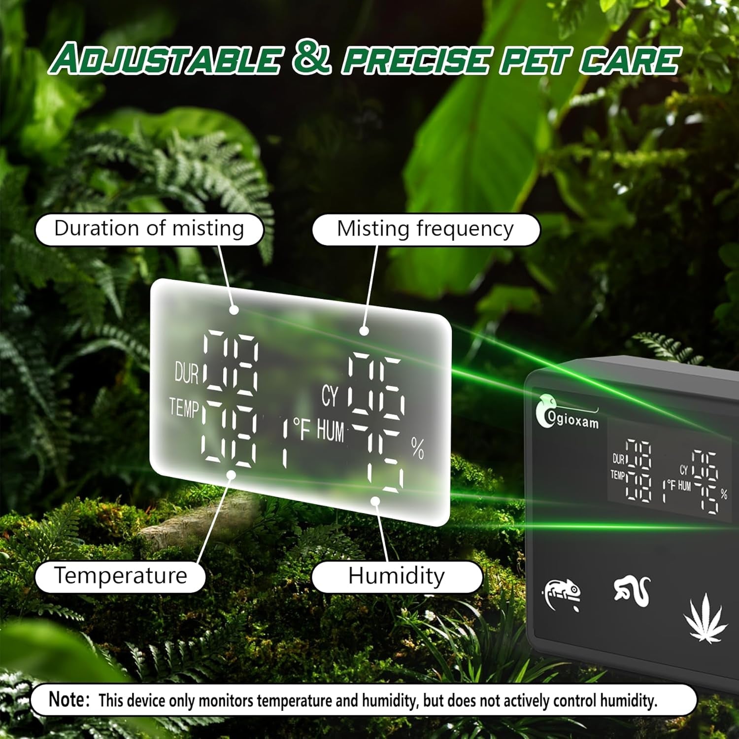 Automatic Reptile Mister System Smart Humidifier Timer Terrarium