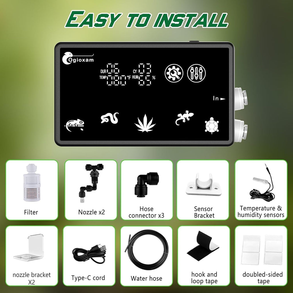Automatic Reptile Mister System Smart Humidifier Timer Terrarium