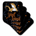 3dRose Funny Cute Bearded Dragon Lizard My Spirit Animal Spirit Guide - Coasters (cst-371293)