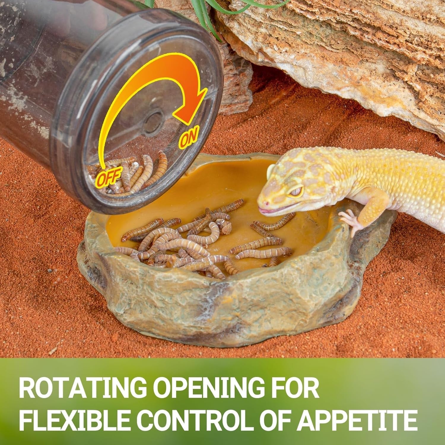 Cricket Keeper Reptile Calcium Powder Mixer Feeder Dispenser Gecko Lizard