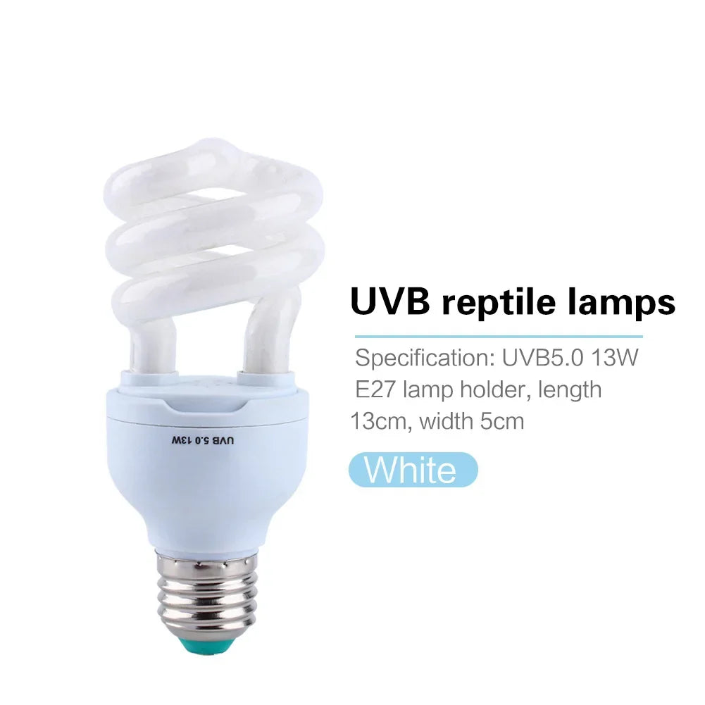 【Sale】13W UVB 5.0 E27 Base Energy Saving Tortoise Snake Reptile Light Bulb UV Lamp  Energy Saving Tortoise Snake Reptile Bulb