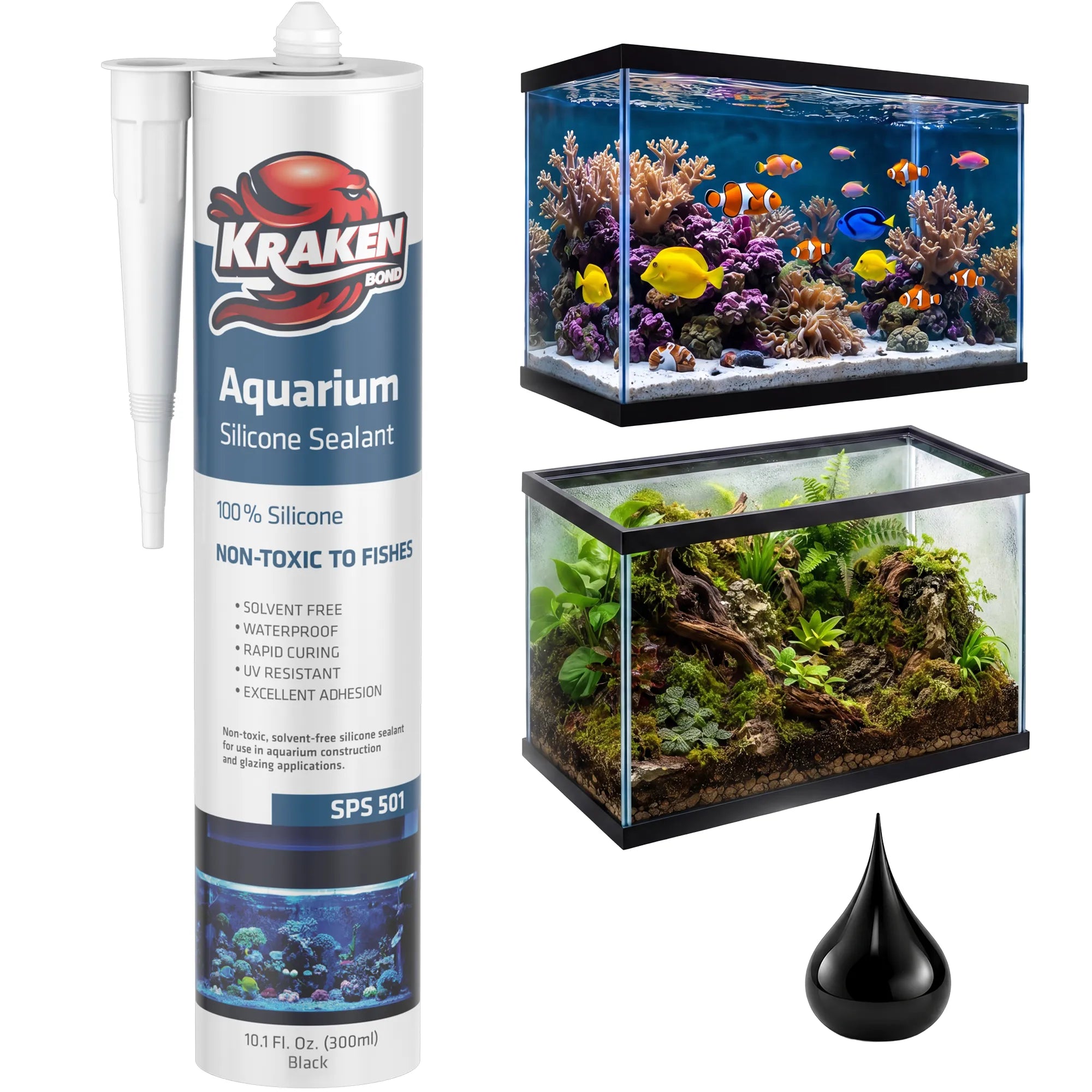 Aquarium 100% Silicone Sealant 10.1 fl oz